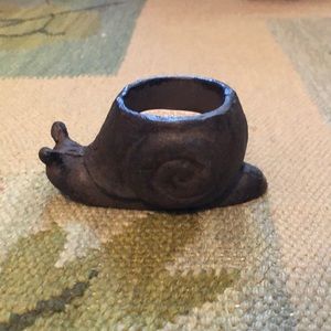 🌸NWT Cast Iron Snail Votive Candle Holder